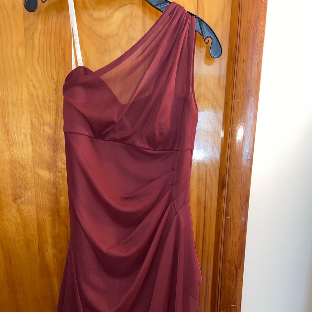 David’s Bridal Bridesmaid Dress - Wine, Size 4